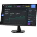 Lenovo D24-40 - LED-skjerm - 24 (23.8 synlig) - 1920 x 1080 Full HD (1080p) - VA - 250 cd/m² - 3000:1 - 4 ms - HDMI, VGA - ravnsort