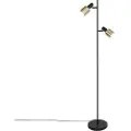 QAZQA Smart gulvlampe svart med gull inkl. 2 Wifi A60 - Stijn