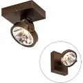 QAZQA Design spotlight mørk bronse roterbar og tiltbar - Go