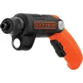 Black & Decker BDCSFL20C-QW, Elektrisk skrutrekker, Pistol/rett håndtak, Sort, Oransje, 5,5 Nm, Batteri, 3,6 V