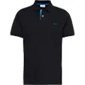 Gant for man. 2062026 Black contrast piqué polo shirt (5XL), Casual, Cotton, Short sleeve