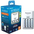 Panasonic eneloop Advanced K-KJ17MCC40E - 6 - 7 t batterilader - (for 4xAA/AAA) 4 x AA-type - NiMH - 1900 mAh - 300 mA - hvit - Europa