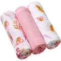 Babyono Pakke Med 3 Bambusmusselin 70x70 Cm