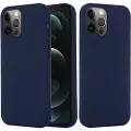 Mtp Products iPhone 12/12 Pro Liquid Silikondeksel - MagSafe-kompatibel - Mørkeblå