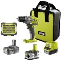 Ryobi Wiertarko-wkrętarka Ryobi Batteridrevet boremaskin Ryobi ONE+ R18DD3-2415BSA31 1x1,5Ah, 1x4,0Ah