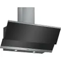 Bosch Serie | 2 DWK095G60 - Panser - skorsteinvinklet - bredde: 89.6 cm - dybde: 38.6 cm - ekstraksjon og resirkulasjon (-) - rustfritt stål / svart