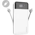 Dudao K1Pro powerbank 20000mAh 15Watt 4xcables hvid