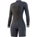 Mystic Brand Longarm Shorty 3/2 Mm Bzip Flatlock Women Fridykkerdrakt