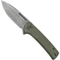 CIVIVI Conspirator Damascus foldekniv, dark green micarta