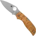 Spyderco Chaparral foldekniv, birdseye maple
