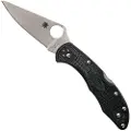 Spyderco Delica 4 foldekniv, FRN, Flat Ground, svart