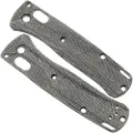 Flytanium Crossfade Black Canvas Micarta Scales for Benchmade MINI Bugout