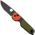 The James Brand The Redstone - OD Green / Orange / Black / PP / Serrated foldekniv