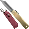 Higonokami Brass Handle Blue Paper Steel foldekniv