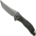 We Knife Mini Synergy Tanto foldekniv, shredded carbon fiber