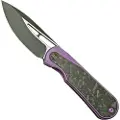 We Knife Baloo Purple Titanium foldekniv, Shredded Crabon