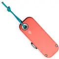 The James Brand The Palmer - Coral / Turquoise / Aluminum / Straight foldekniv