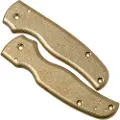 Flytanium Brass Scales for Spyderco Shaman - Antique Stonewash