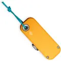 The James Brand The Palmer - Canary / Turquoise / Aluminum / Straight foldekniv