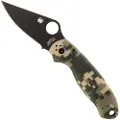 Spyderco Para 3 foldekniv, svart, camo