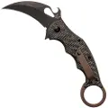 Fox knives Karambit Frame Lock Carbon Fiber foldekniv, svart