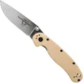 Ontario RAT-2 D2 foldekniv, satin, desert tan