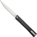 Ocaso Solstice Straight Satin foldekniv, Carbon Fibre