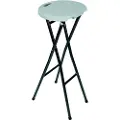 Perel FP145, Hard Stol, Rund, Sort, Hvit, Polyethylen, Stål, Solid/Fast, 4 ben