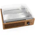 Technaxx TX-186, Beltedrevet platespiller, Sort, Tre, V-belte, 33,45,78 RPM, 33,45,78 RPM, 10 m