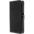 Insmat Exclusive - Lommebok for mobiltelefon - polyuretan, lær, bomull, termoplast-polyuretan (TPU), kartong+papir - svart - for Nokia G42 5G