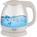 Adler AD 1283C, 1 l, 900 W, Krem, Glass, Vannivåindikator, Trådløs