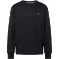 Gant for man. 2006065 Shield crew neck sweatshirt black (XS), Casual, Cotton