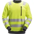 Snickers Workwear Snickers sweatshirt 8037, EN20471 gul/koksgrå, kl.3, str. 2XL
