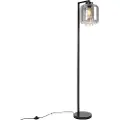 QAZQA Smart gulvlampe sort med røykfarget glass inkl. Wifi ST64 - Qara Down
