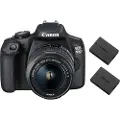 Canon EOS 2000D - Digitalkamera - SLR - 24.1 MP - APS-C - 1080 p / 30 fps - 3optisk x-zoom EF-S 18-55 mm IS II-linse - Wi-Fi, NFC