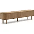 Kave Home Kave HomeMailen TV-bord med 2 dører i askfinér med mørk finish 200 x 50 cmBrunTV-benker & mediebenkerFra Homeroom