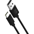 Forever USB-A til USB-C-kabel - 1 m, 3 A - Svart