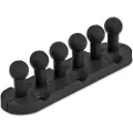 DeLOCK - Kabelholder - skrivebordsmonterbar, overflatemonterbar, veggmonterbar - svart (en pakke 6)