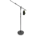 Gravity GMS2322B Telescoping Bom Mikrofonstativ med Rund Sokkel.