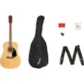 Fender FA-115 Akustisk Dreadnought Pakke Naturlig Gripebrett i Valnøtt