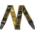Fender Weightless 2" Monogram Reim Svart / Gul / Brun