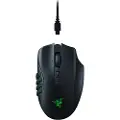 Razer Naga V2 Pro - Mus - ergonomisk - MMO, HyperScroll Pro-hjul, spill - høyrehendt - optisk - 20 knapper - kablet, trådløs - Bluetooth, USB-C, 2.4 GHz