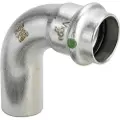 Viega Inox bøjning 90 grader 35 mm Inox, rustfri stål muffe/nippel, SC-Contur