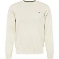 Gant for man. 8030561 Classic beige cotton crew neck jumper (XL), Casual, Long sleeve