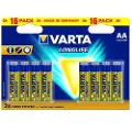 Varta BV-LL 16 AA, Engangsbatteri, AA, Alkalinsk, 1,5 V, 16 stykker, Blå, Gult