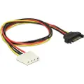 DeLOCK - Strømadapter - 4-pin intern strøm (hunn) til SATA-strøm (hann) - 30 cm