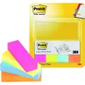 Post-It 7100259443, Rektangel, Blå, Grønn, Oransje, Rosa, Papir, 44,4 mm, 12,7 mm, 50 ark
