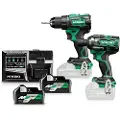 HiKOKI Hitachi HIKOKI elektroverktøysett. 36/18V KC18DE WJZ (DS18DE + WR18DH) MULTIVOLT 2x5,0Ah HITSYSTEM