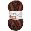 Viking Garn Raggen 150 g Multi brun/rød 752