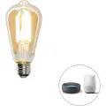 LUEDD Smart E27 LED-pære ST64 gull 7W 700lm 1800-4000K